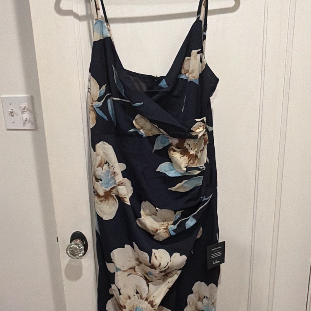 Floral Print Navy Dress